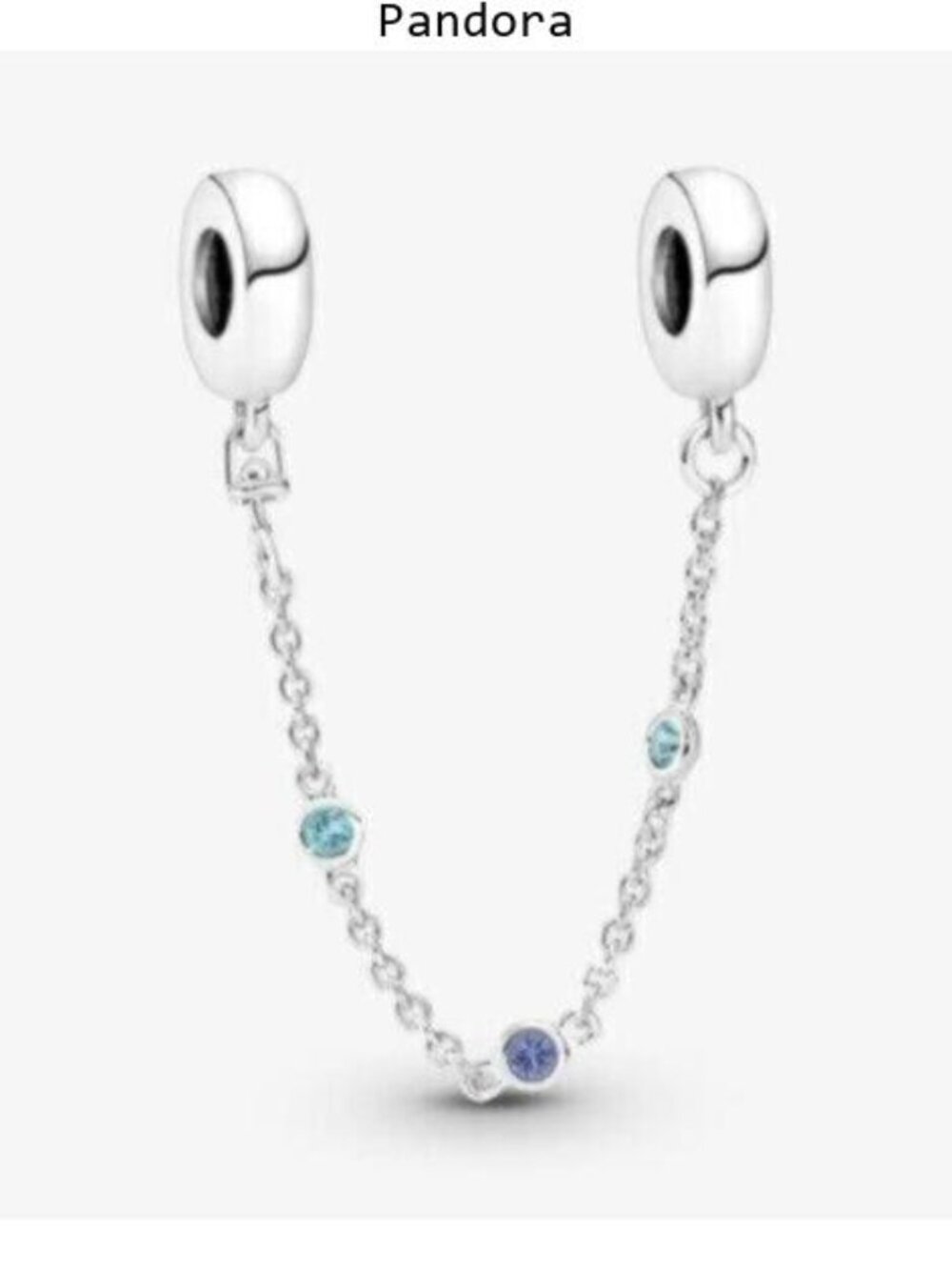 Pandora Triple Blue Stone Safety Chain